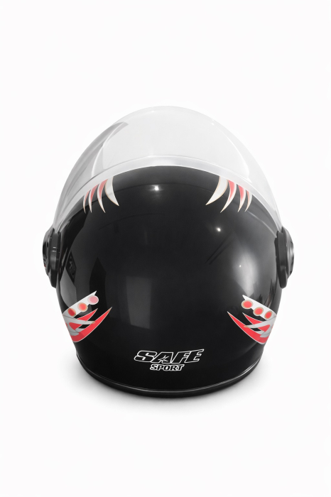 Casca cu viziera pentru motor, scuter, ATV - marime M/L, negru metalizat [4]