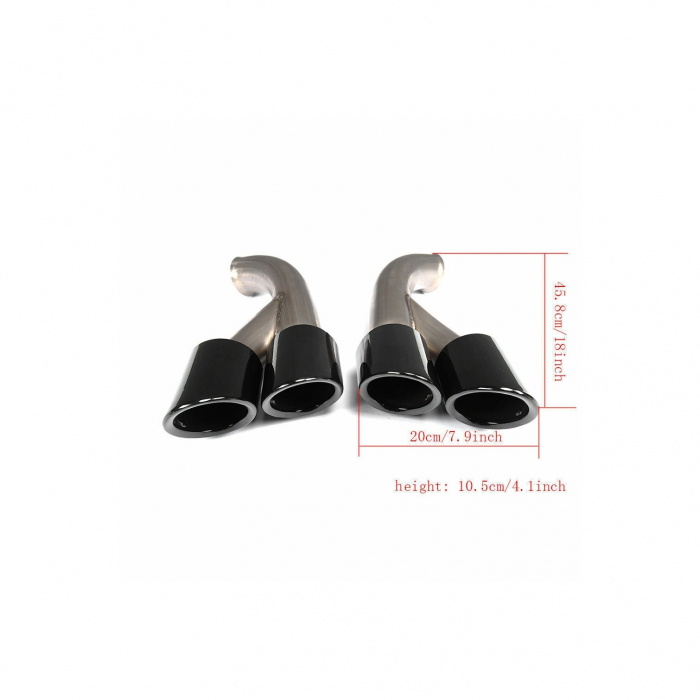 Ornament de toba compatibil Porsche Cayenne 92A Facelift (10/2014-2017) GTS Design -Negru [3]