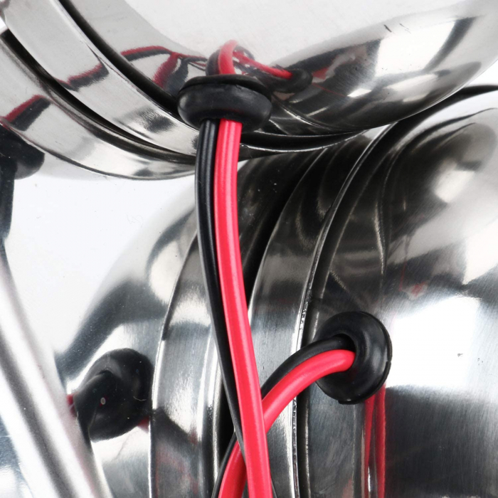 Claxon Auto Pentru Barca, Nava, Iaht, Camion, TIR, Dubla Trompeta, Cromat, Cu o Pipa, 12V, 455 х 190 mm [3]