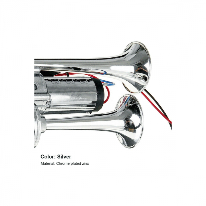 Claxon cu 2 goarne si compresor 12V [2]