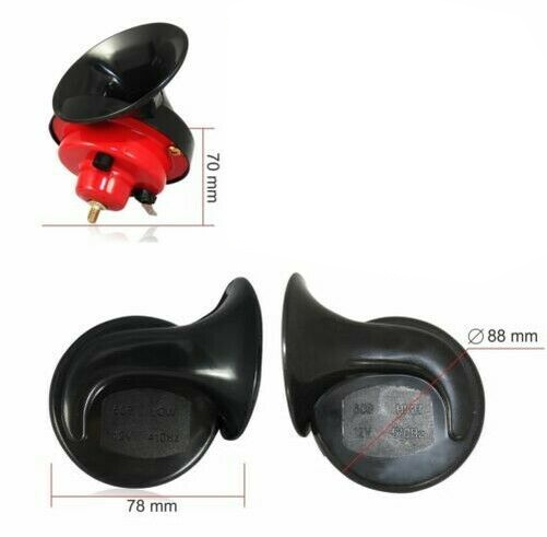 Claxon de tip escargot , două pini, 12V pentru mașină, jeep, autobuz și altele. [4]