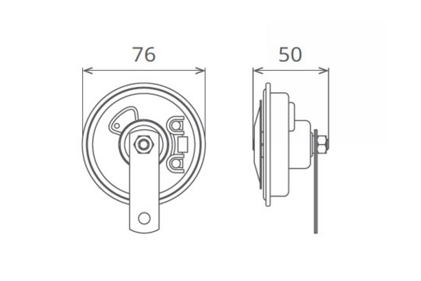 Claxon Electromagnetic 12V 3.5A Ton Jos [2]