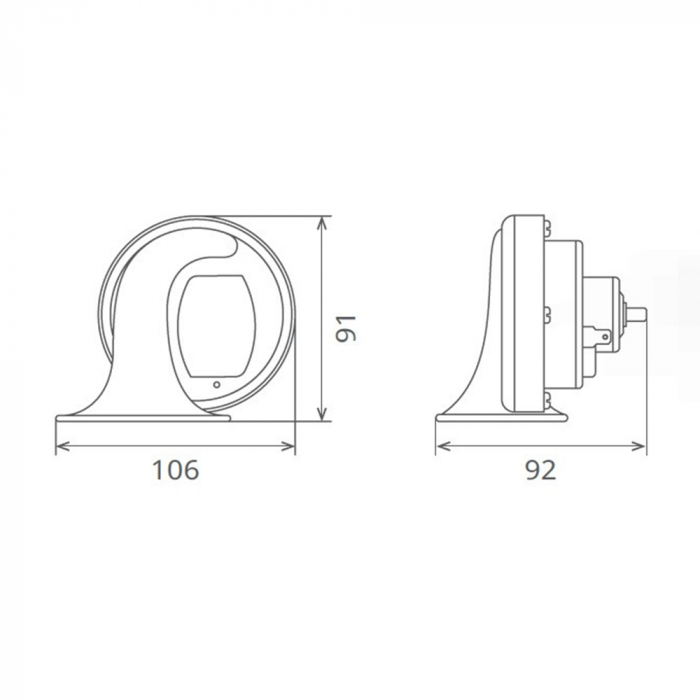 CLAXON ELECTROMAGNETIC, TIP MELC, 24V 3A TON INALT [3]