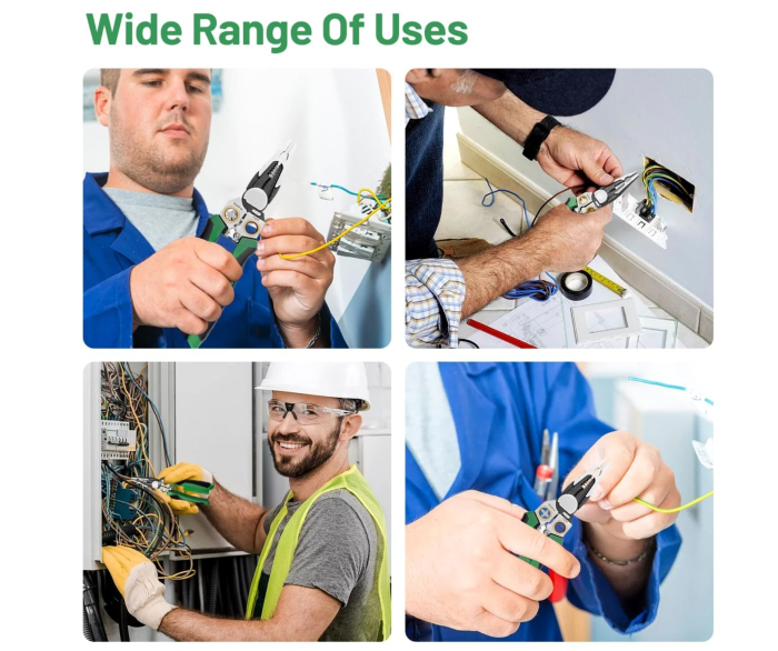 Cleste multifuncțional pentru dezizolat si prelucrat cabluri 8 in 1 cu tester de tensiune (12V–220V) [8]