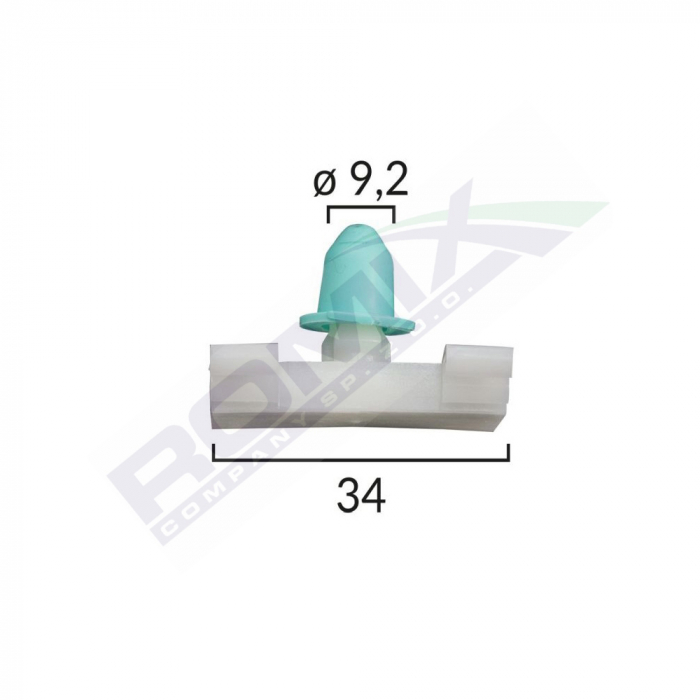 Clips Fixare Elemente Exterioare Pentru Bmw/Fiat 9.2X34Mm - Alb Set 10 Buc [2]