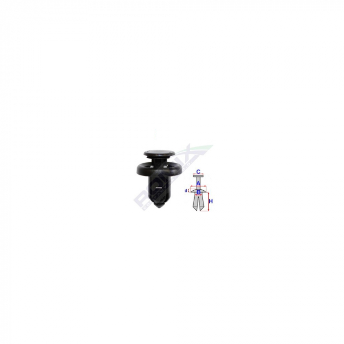 Clips Fixare Elemente Exterioare Pentru Honda 10X13.6Mm Negru Set 5 Buc [2]