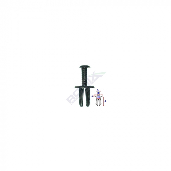 Clips Fixare Fiat/Lancia/Alfa Romeo - Negru Set 10 Buc [2]