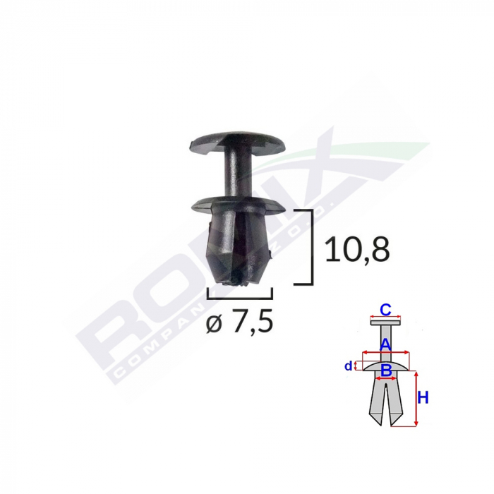 Clips Fixare Multiple Aplicatii Pentru Grup Vag - Negru Set 10 Buc [2]