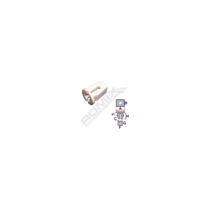 Clips Fixare Pentru Grup Vag - Alb Set 10 Buc [1]