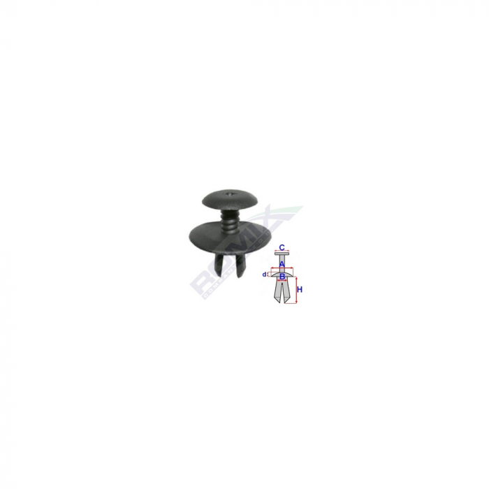 Clips Fixare Prag Pentru Grup Vag - Negru Set 10 Buc [1]