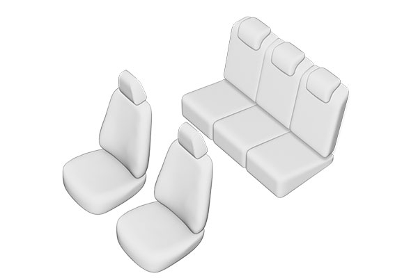 Set huse scaunde dedicate FORD C-MAX 2004-2010 (SCAUNE INDIVIDUALE SPATE) [3]