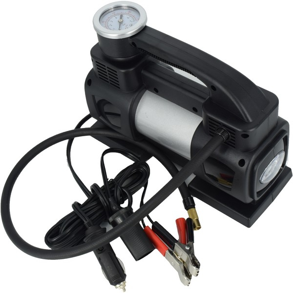 Compresor aer 2 pistoane 12V PREMIUM cu manometru [1]