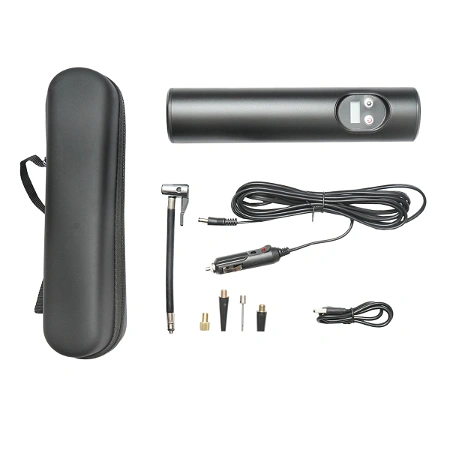 Compresor aer portabil negru 12,4V baterie 6000Am reincarcabila [1]