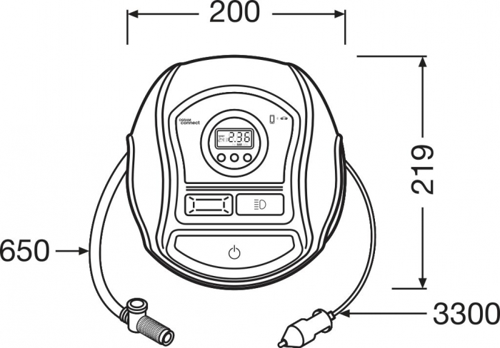 COMPRESOR AUTO 12V 120 W CU AFISAJ DIGITAL TYREINFLATE 400 OSRAM [3]