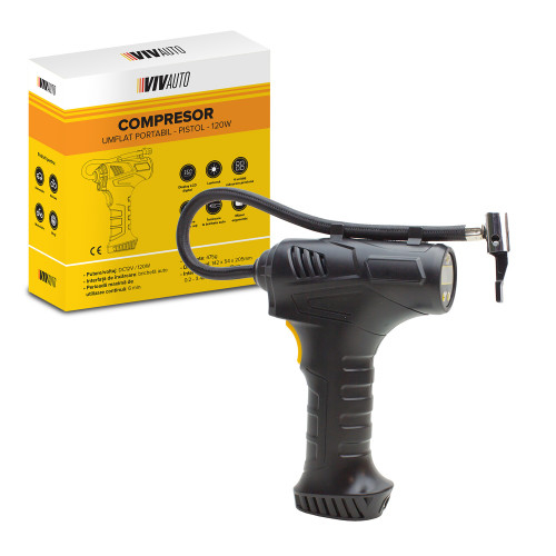 Compresor VivAuto umflat portabil - Pistol 70W [3]