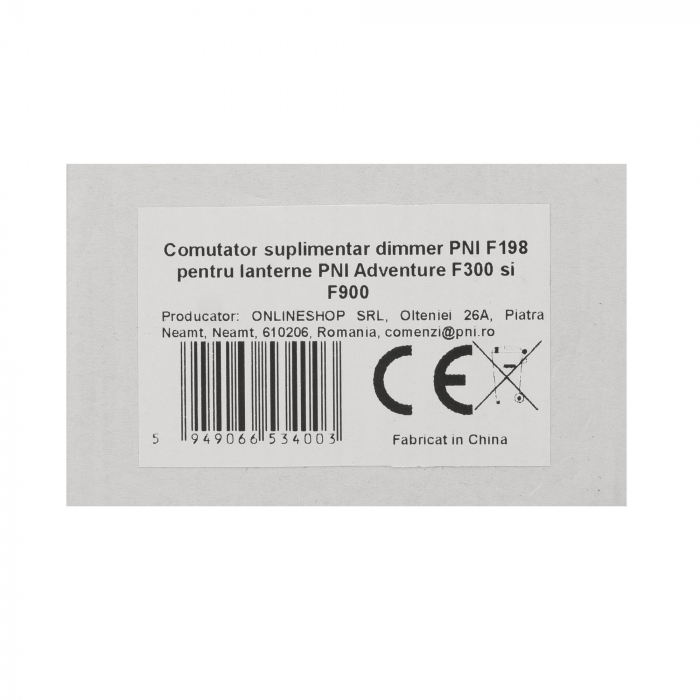 Comutator suplimentar dimmer PNI F198 pentru lanterne PNI Adventure F300 si F900 [6]