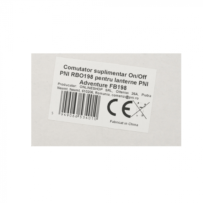 Comutator suplimentar On/Off PNI RBO198 pentru lanterne PNI Adventure IRBR198, PNI Adventure IRBW198, PNI Adventure F300 [5]