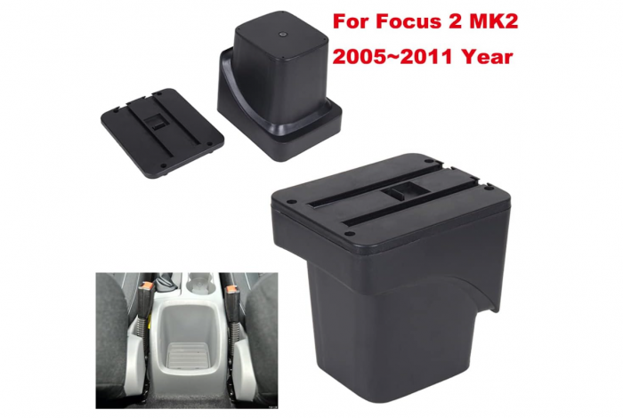 Cotiera piele ecologica Ford Focus MK2 2005–2011 set montaj inclus [5]