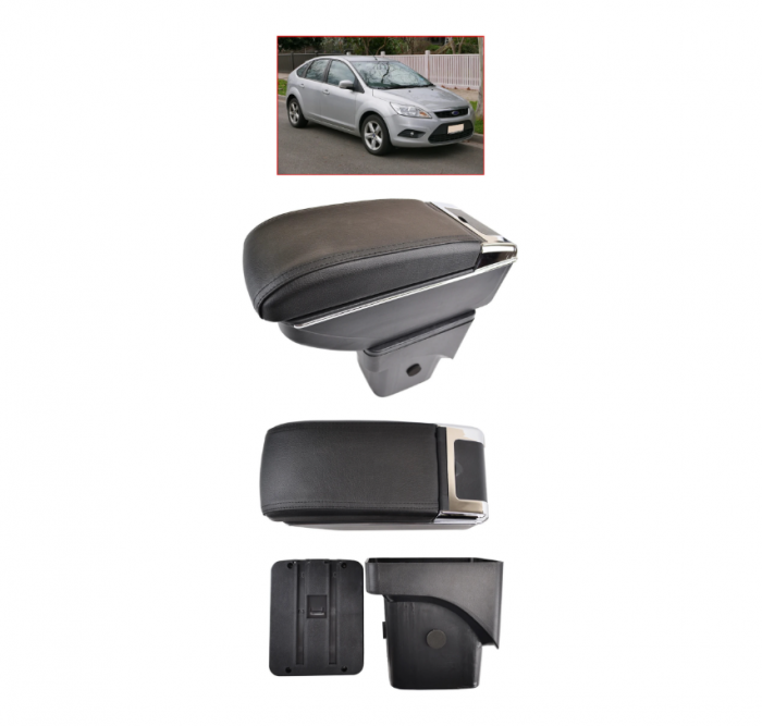 Cotiera piele ecologica Ford Focus MK2 2005–2011 set montaj inclus [2]