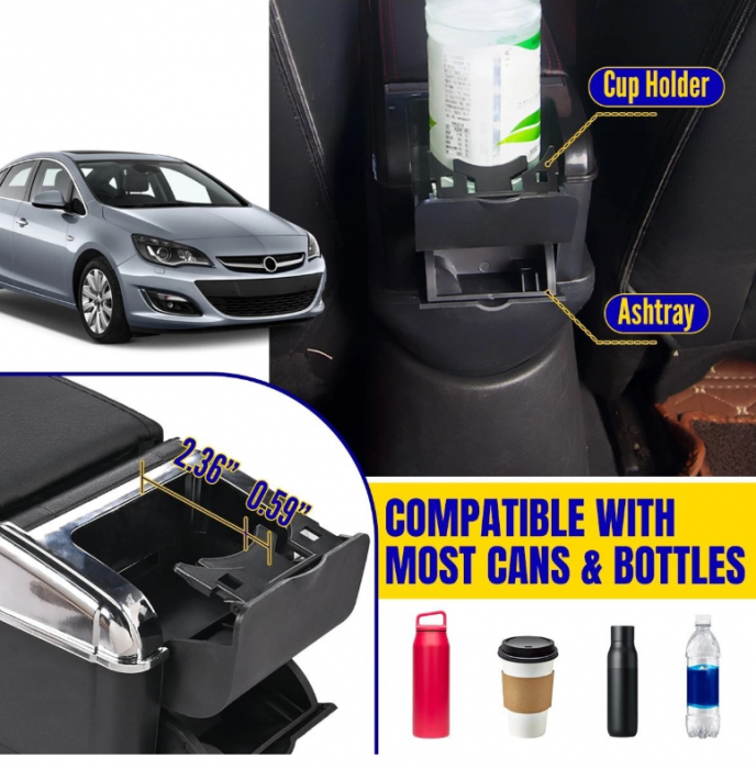 Cotiera  piele ecologicat dedicate Opel Astra J 2009-2018 MK4  + kit cu compartiment [5]