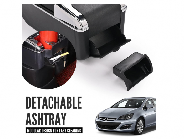 Cotiera  piele ecologicat dedicate Opel Astra J 2009-2018 MK4  + kit cu compartiment [6]