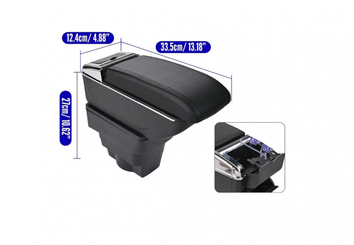 Cotiera  piele ecologicat dedicate Opel Astra J 2009-2018 MK4  + kit cu compartiment [2]