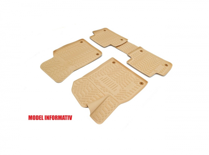 Set Covorase  Bej  cauciuc tavita compatibile BMW X5 E53 1999-2007 [1]