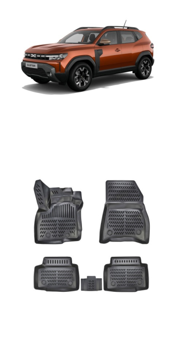 Set Covorase  cauciuc tavita compatibile Dacia Duster III Mild hybrid (48V) 2024-2025 [1]