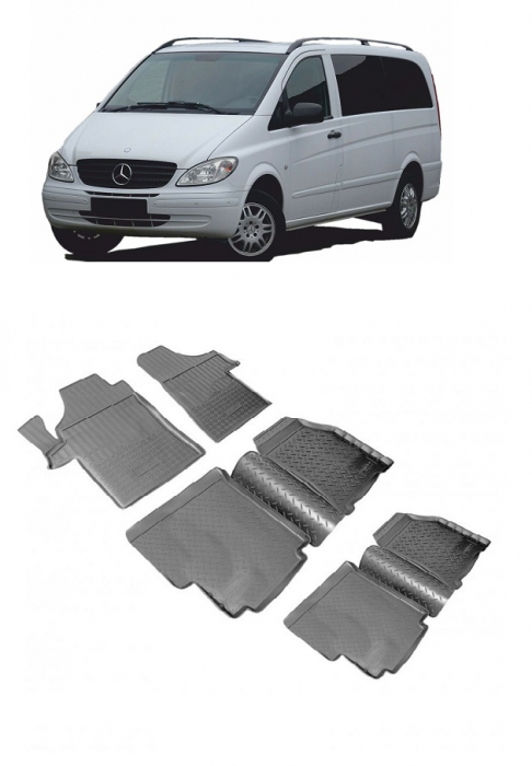 Set  Covorase cauciuc tavita compatibile Mercedes Vito / Viano W639 Randul 1+2+3 (2005-2010) [1]