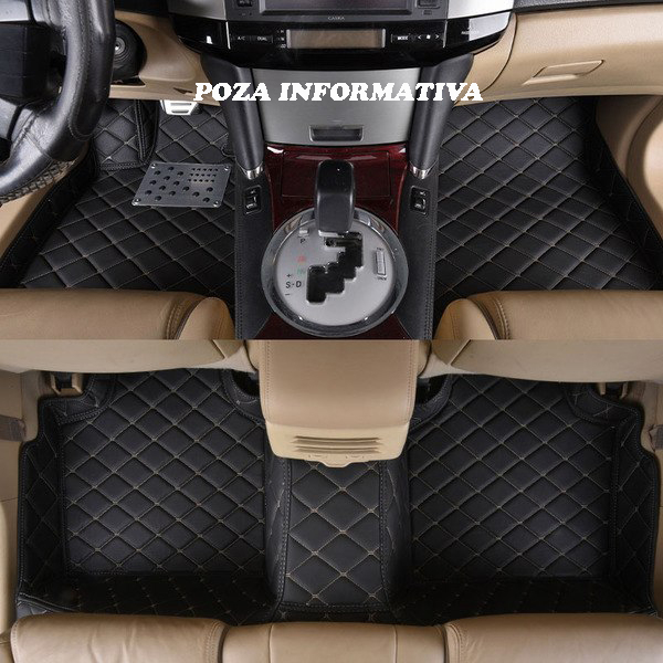 Covorase auto LUX PIELE 5D Mercedes S-Class W221 2005-2013 scurt ( cusatura bej ) [1]