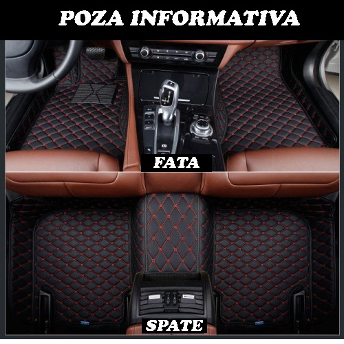 Covorase auto LUX PIELE 5D Volvo XC90 2002-2014 ( cusatura rosie ) [1]