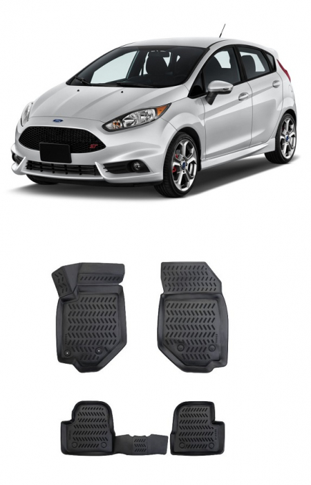 Covorase  cauciuc stil tavita dedicate  Ford Fiesta 2018-2022 [1]