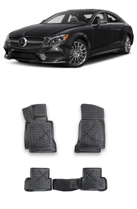 Covorase  cauciuc stil tavita Mercedes CLS (2010-2018) [1]