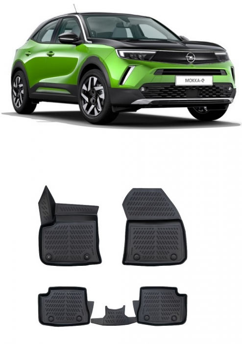 Covorase cauciuc stil tavita Opel Mokka-e Electric 2021-2023 [1]
