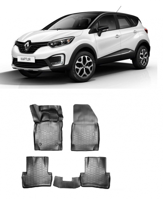 Covorase cauciuc stil tavita Renault Captur 4x4 (2015-2018) [1]