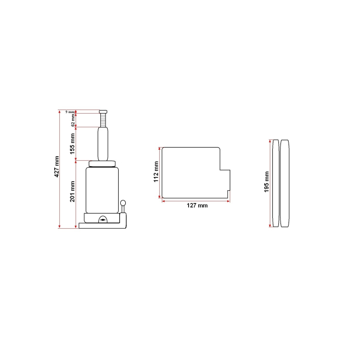 Cric hidraulic 12 tone 210mm [7]