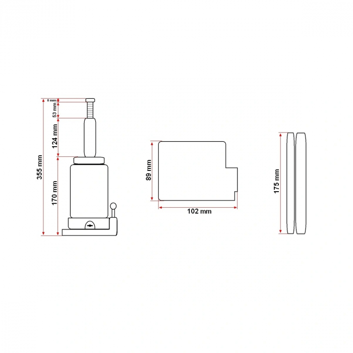 Cric hidraulic 4 tone 178 mm [8]