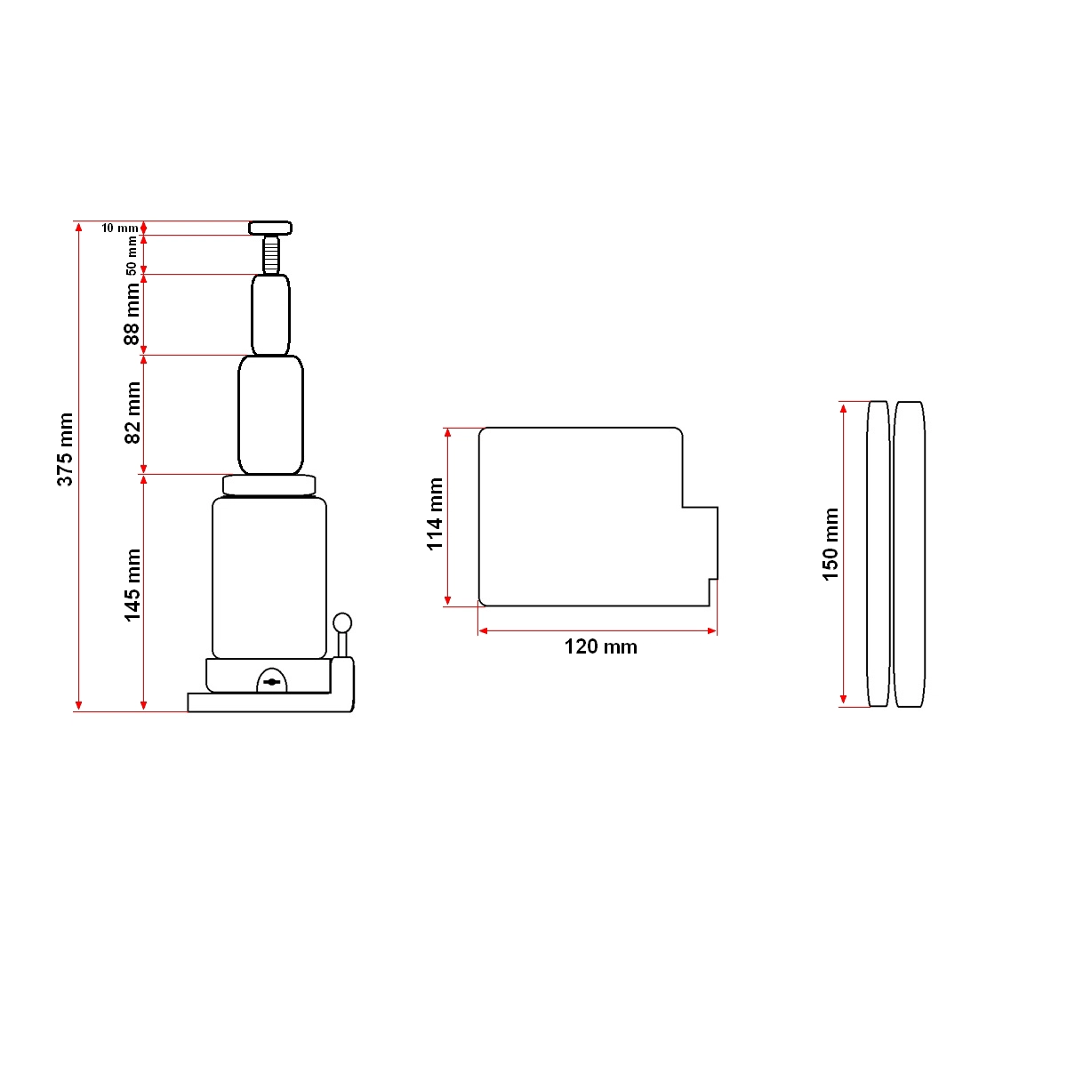 Cric hidraulic cu piston dublu 4 tone 155mm [2]
