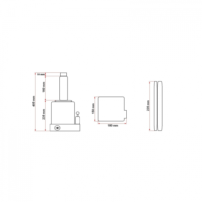 Cric hidraulic tip piston, sarcina maxima suportata 50T [6]