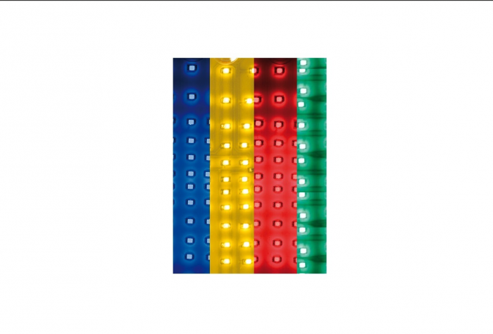 Cruce luminoasă cu 62 LED-uri RGB 12V - 24V (dimensiuni 245 x 200 mm) [4]