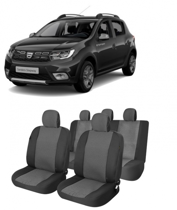 Set huse scaunde dedicate  DACIA Sandero Stepway 2013 - 2020 bancheta fractionata [1]