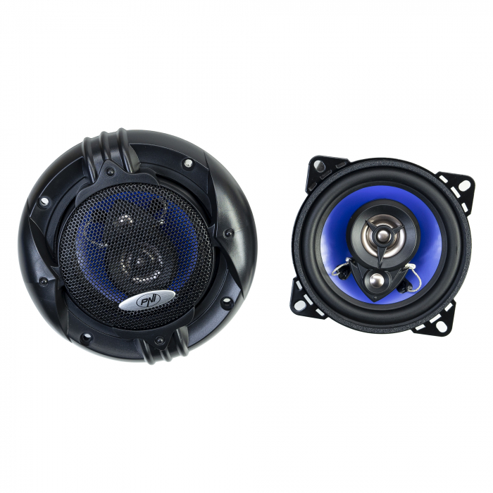 Difuzoare auto coaxiale PNI HiFi400, 80W, 4 Ohm, 10 cm, 3 cai, Injection Core cu diametru 100mm, set 2 buc [9]