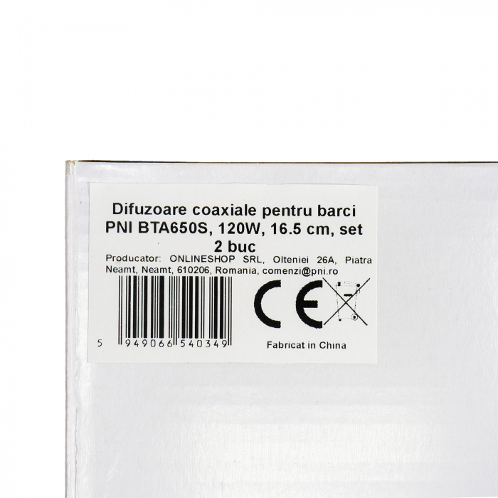 Difuzoare coaxiale pentru barci PNI BTA650S, 120W, 16.5 cm, set 2 buc [4]