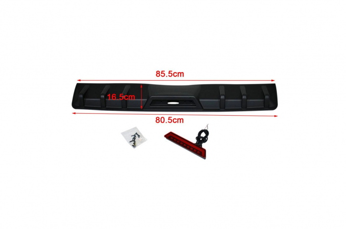 Difuzor de bara universal culoare Negru Lucios cu lampa LED Rosie [4]