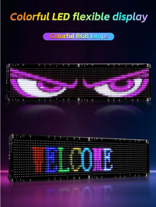 Display LED programabil flexibil pentru mașină cu telecomandă 59cm х 12cm [10]