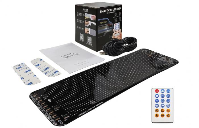 Display LED programabil flexibil pentru mașină cu telecomandă 59cm х 12cm [4]
