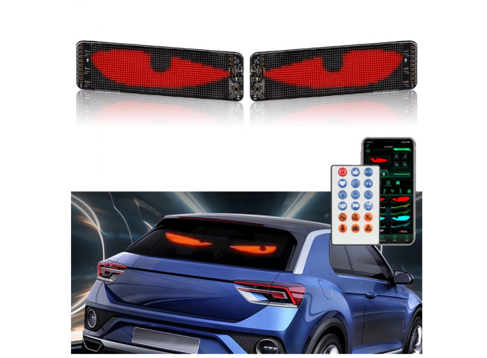 Display LED programabil flexibil pentru mașină cu telecomandă 59cm х 12cm [5]