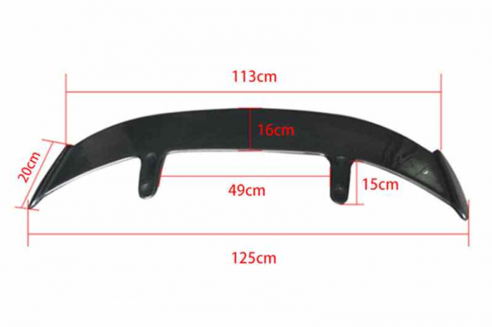 Eleron luneta / haion  125 cm  Negru Lucios [3]