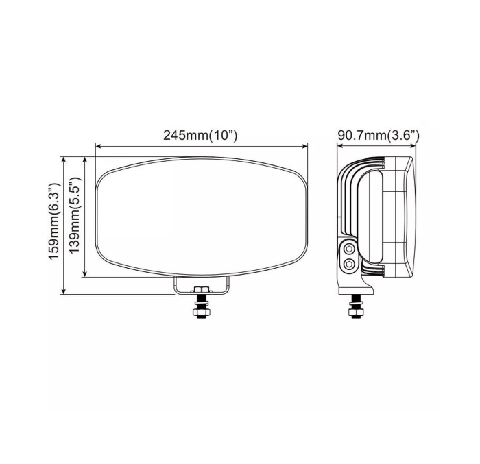 Far LED cu functie DRL, lumina alba/galbena 12-24V, pentru jeep, camion, utilaje agricole si altele [3]