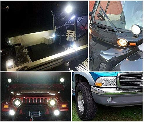 Proiector LED rotund, lampă cu LED-uri, cu lumină difuză FLOOD, 12V 24V, subțire (Slim), 27W [9]